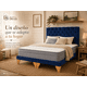 thumbnail image 1 of Cama Europea 2 Plazas Tapizada en Felpa Azul Rey con Colchón Pillow Top Bonnell, 1 of 8