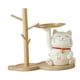 thumbnail image 4 of Resina Lucky Fortune Cat Estatua Bandeja Para Llaves Tazón Para Llaves Sentado Estante De Madera, 4 of 5