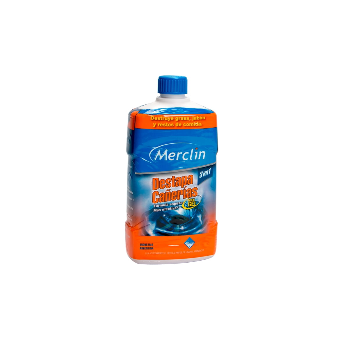 Merclín - Destapa Cañerías Gel Max 3 En 1 Merclin 500 Ml