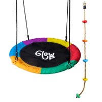 Pack Columpio Hamaca Redonda + Escalador Glowup Multicolor