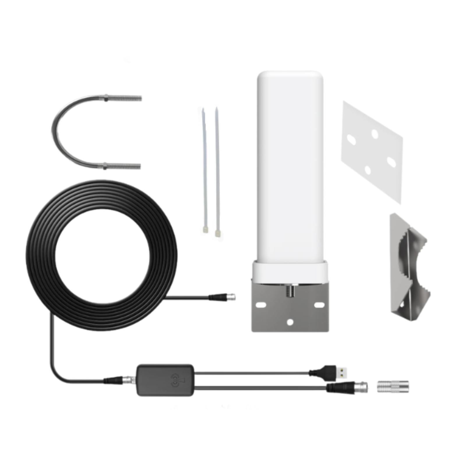 Magideal - Antena De Tv Para Exteriores Señales Digitales Tv Doméstica F Head Amplificador De Señales De Alta Ganancia De 35 Dbi Amplificador De Antena Hdtv Para