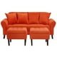 thumbnail image 1 of Sofa Lua 3c + 2 Pouf Felpa 20 Naranjo, 1 of 6
