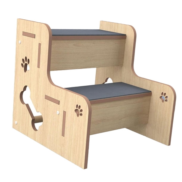 Escaleras de la casa de madera para sofá, ligero, suave, suave, gato paso, líder de perros para mascotas pequeñas perros pequeños gatos de animales pe 2 capa