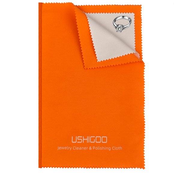 Paño de limpieza USHIGOO 2 uds 16x24 cm Joyería (Naranja)