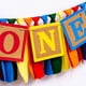 thumbnail image 5 of Banner para silla alta Upfirst, colorido, decoración para 1.er cumpleaños, 5 of 7