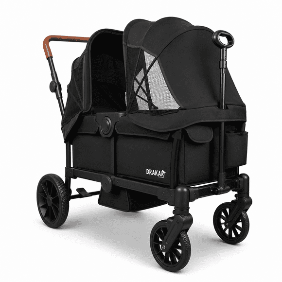 Coche y Carro de Paseo Doble Wagon Drakar Negro