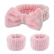 thumbnail image 1 of 3-Piece Spa Headband & Wristband Set: Super Cute & Soft Elastic Bow Headbands for Women & Girls - Highly Absorbent for Washing Face, Shower & Make Up, 1 of 5