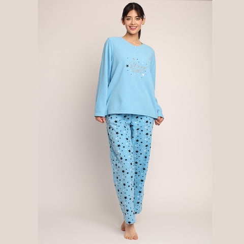 Mon Amour - Pijama Micropolar Bordado Estrellas Y Botones 261547 - S
