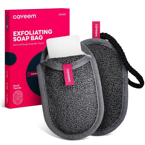 Bolsa para Jabón Exfoliante CAVEEM de Malla 2 Paquetes