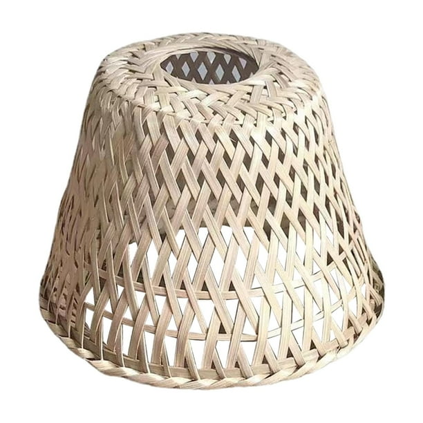 Pantalla colgante colgante de bambú para la decoración de la casa de la sala de estar Material Premium, fácil instalación, reemplazo de la protección 13cmx17cm