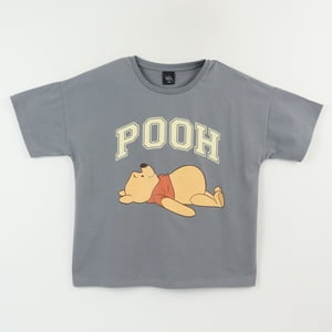 Polera Manga Corta Niña Gris Winnie The Pooh Disney
