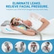 thumbnail image 4 of Almohada CPAP Elviros de 60 cm con espuma viscoelástica y recorte, 4 of 9