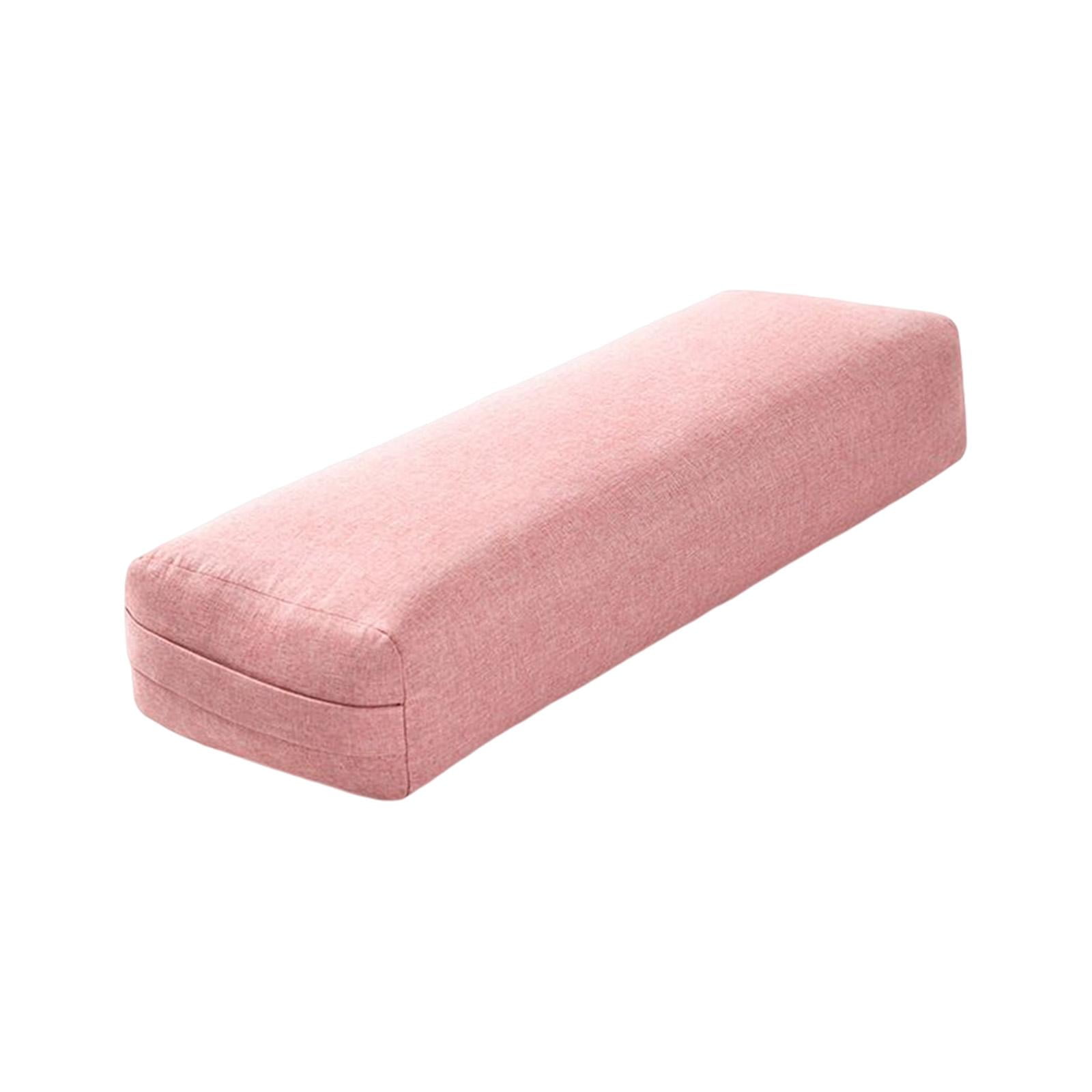 Ioensy - Bolster De Yoga Profesional Con Asa De Transporte Almohada Para Piernas Yoga Restaurativo Rosa