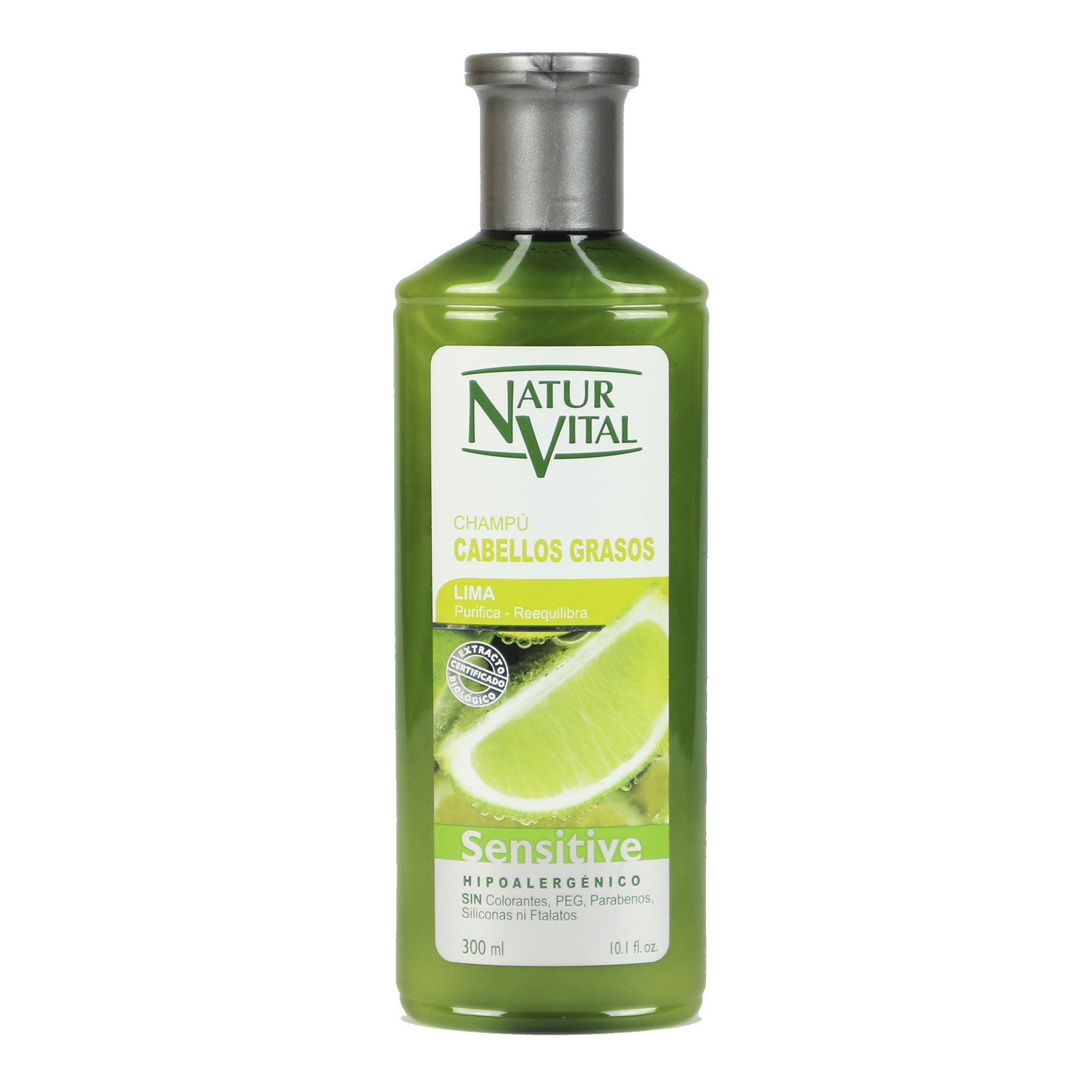 Shampoo Nv Sensitive Grasos Lima 300 ml NaturVital