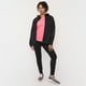 thumbnail image 4 of Polerón Mujer Deportivo Zipper Mix Tela Negro Corona, 4 of 5