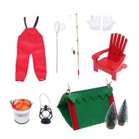 Magideal - Accesorios De Navideño, Miniaccesorios Para Acampar, De Pesca Para Bricolaje, Accesorios De Fotografía Navideña, Decoración, Suministros