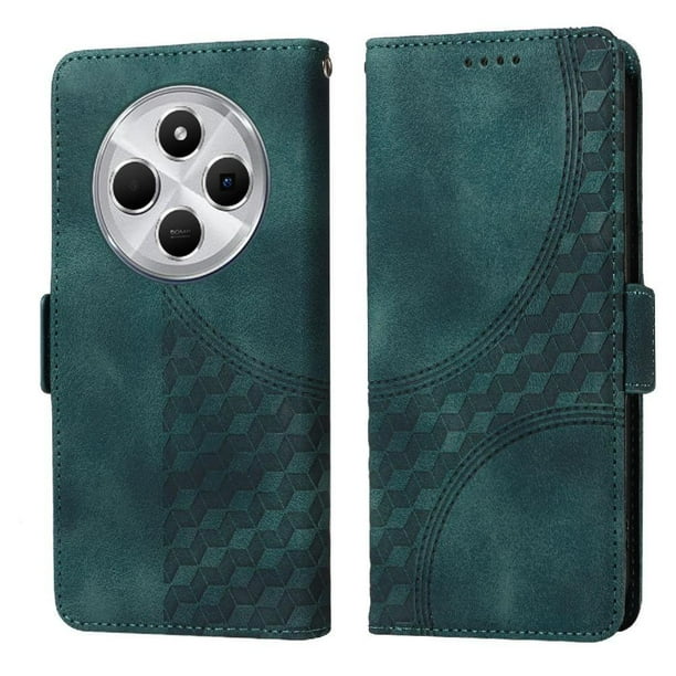 Carcasa FOXDOCK Xiaomi Redmi 14C 4G de cuero PU, diseño acolchado clásico, protección contra caídas y rayones