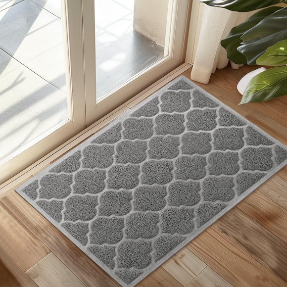 Felpudo Cosyearn 61x91 cm gris para interior y exterior