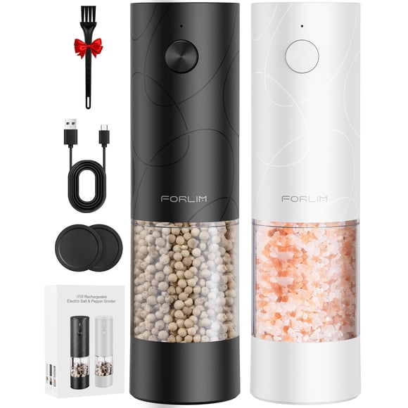 Set de molinillos eléctricos de sal y pimienta FORLIM USB recargable