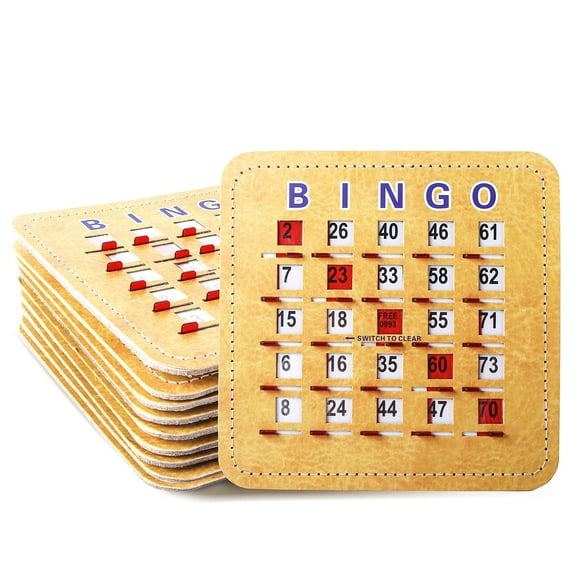Cartones de bingo GSE Games & Sports Expert Shutter, paquete de 10
