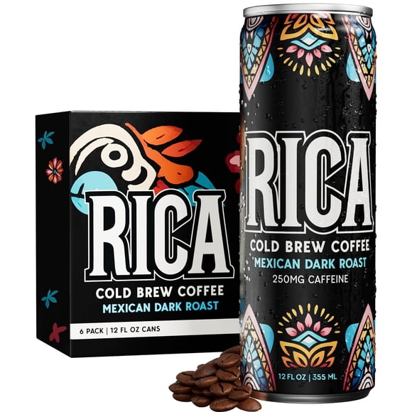 Cold Brew Coffee RICA Tostado Oscuro Mexicano 355 ml 6 Pack