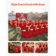 thumbnail image 2 of Fundas para Sillas VEVOR de Poliéster y Spandex Elásticas Rojas 50 Piezas, 2 of 9