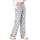 thumbnail image 4 of INSPIRE CHIC Pantalones de pijama peludos para mujer, pantalones de salón de felpa suave con patrón de estrellas y cintura elástica, talla extra grande, gris, 4 of 6