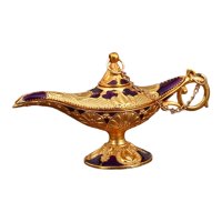 Magideal - Lamp Decoración Ornamento Accesorios Para Disfraces Lámpara Metal Arabian Stage Show Props Deseando Luz Para La Boda Decoración Para El Hogar F Púrpura