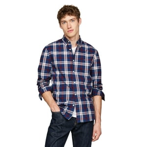 Camisa Tommy Hilfiger Flex De Popelina Regular De Manga Larga Para Hombre