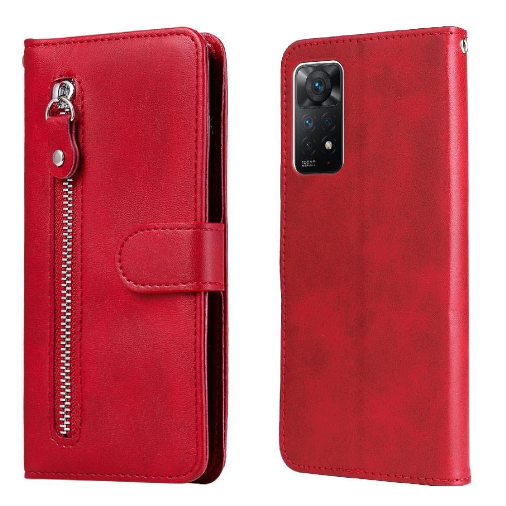 Gangxun - Funda Con Cremallera Para Xiaomi Redmi Note 11 Pro, Carcasa Cartera De Cuero Pu Con Soporte Y Tarjetero