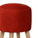 thumbnail image 2 of Pouf Nantes Cuero Kentucky Rojo, 2 of 3