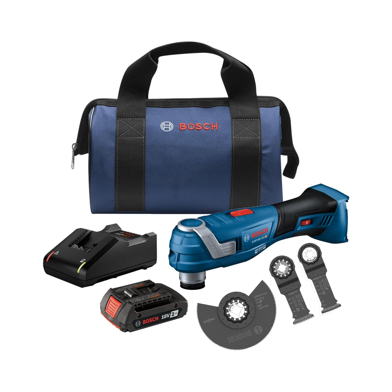 Multiherramienta Oscilante Bosch Gop18v-34b12 De 18 V Con Batería De 2 Ah