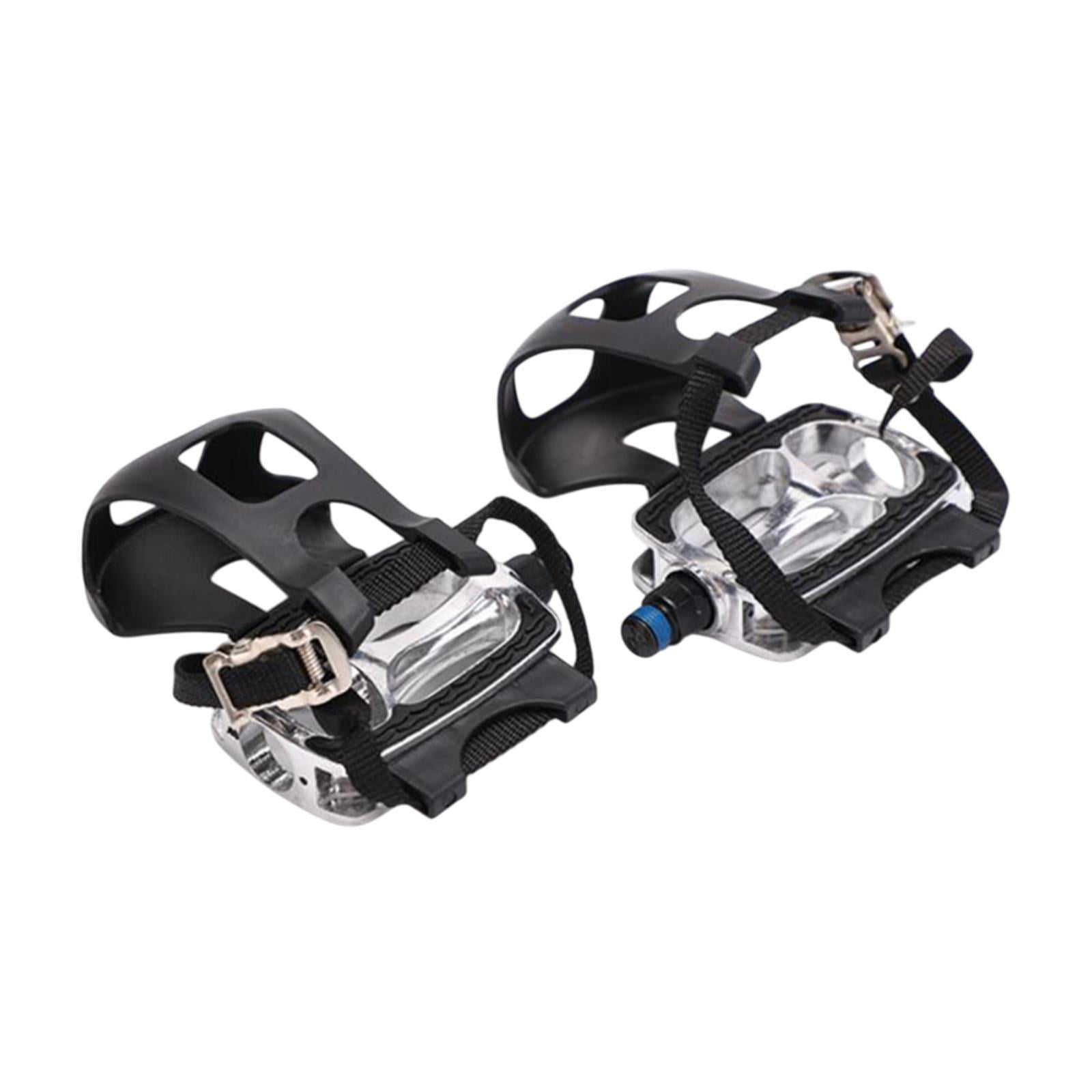 Ioensy - Pedales Portátiles Para Bicicleta Estática Con Calapiés Para Accesorios De Bicicletas Estáticas