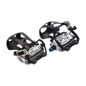 Ioensy - Pedales Portátiles Para Bicicleta Estática Con Calapiés Para Accesorios De Bicicletas Estáticas