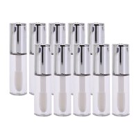 Magideal - 10 Uds. Botellas De Brillo De Labios Contenedores De Aceite De Labios Recargables Accesorios Cosméticos Diy Lindos Contenedores De Bálsamo Labial Para Plata