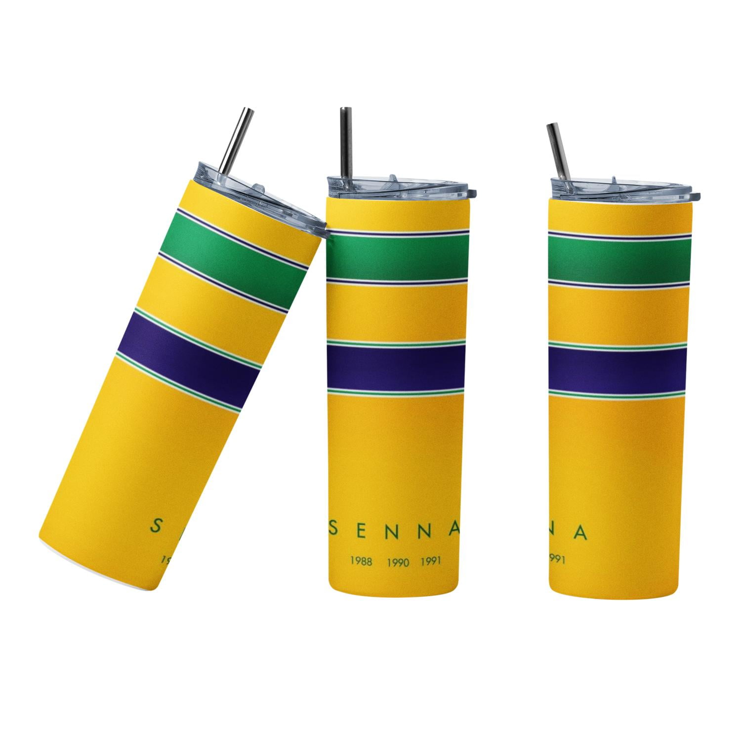 Sm - Termo Botella Termica F1 Senna Acero Inoxidable Blanco 10