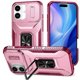 thumbnail image 1 of Funda Armada para iPhone 17 con Tapa Deslizante y Soporte Magnético Giratorio Rosa, 1 of 5