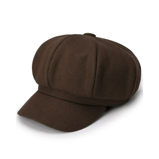 Sombrero de vendedor de periódicos para mujer, boina suave.