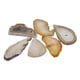 thumbnail image 5 of 6 piezas de ágata natural pulida cristal de cuarzo rebanada colgante crudo gris, 5 of 5