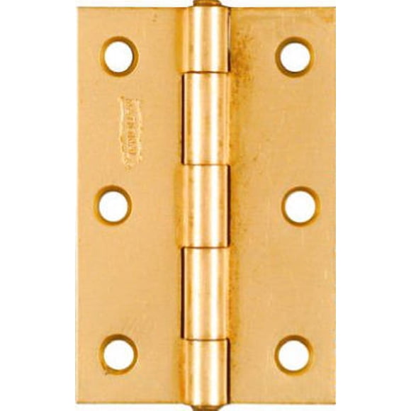 Bisagra estrecha National Hardware Brass de 7,62 cm de largo, paquete de 2