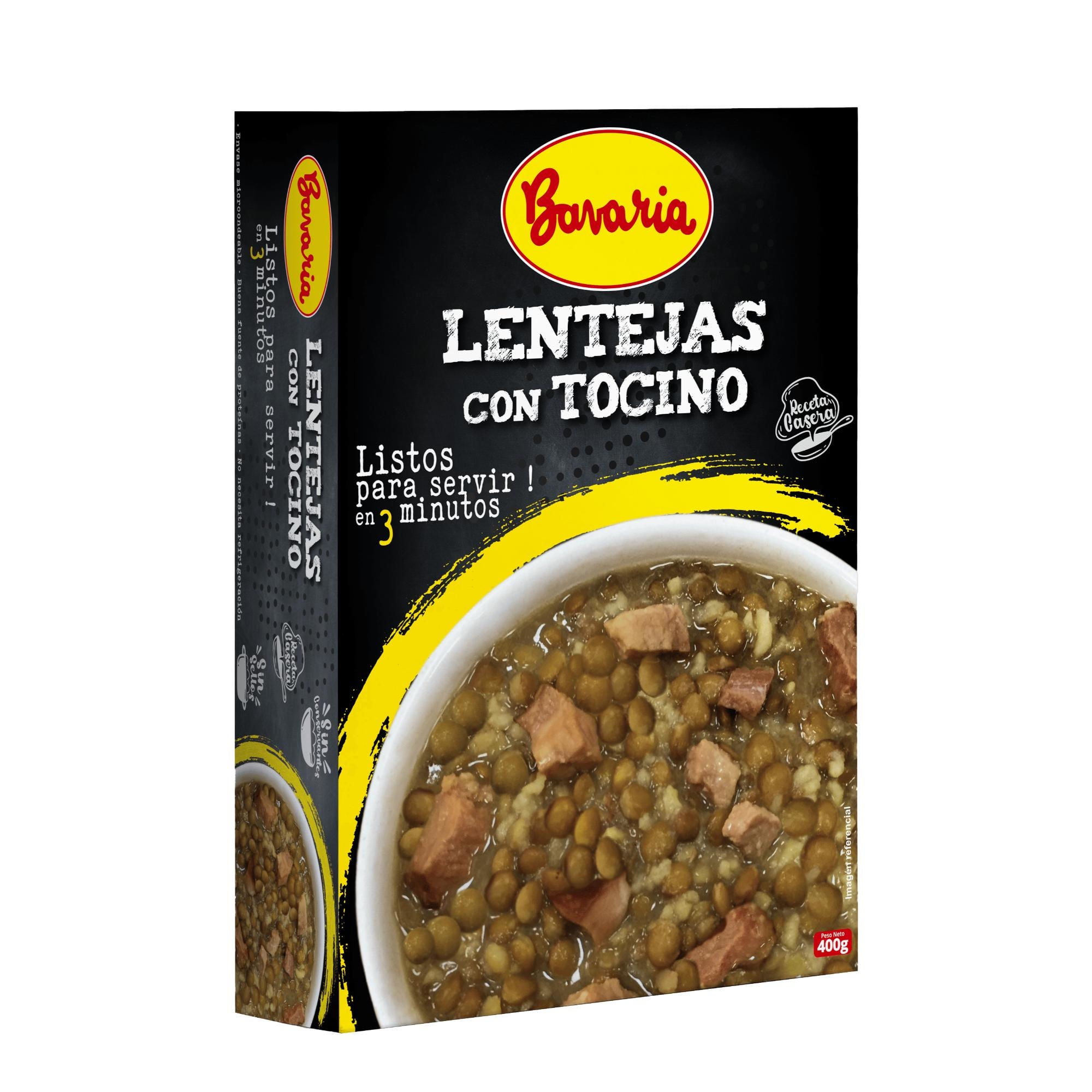 Lentejas Con Tocino Pote 400 g Bavaria