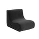 thumbnail image 1 of Sofa Komodo 1 Cuerpo Felpa Negro, 1 of 5