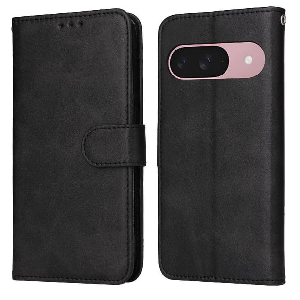 Funda Billetera para Google Pixel 9A con Porta Tarjetas y Soporte Ajustable Negro