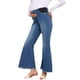 thumbnail image 4 of INSPIRE CHIC Pantalones de Maternidad de Mezclilla para Mujeres, Corte de Bota Acampanada, Elásticos, Tiro Medio, Dobladillo Deshilachado, Pantalones de Embarazo Jeggings M Azul, 4 of 6