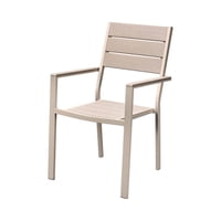Northwest - Silla Terraza Con Brazos Polywood Impermeable Beige Tamaño Único