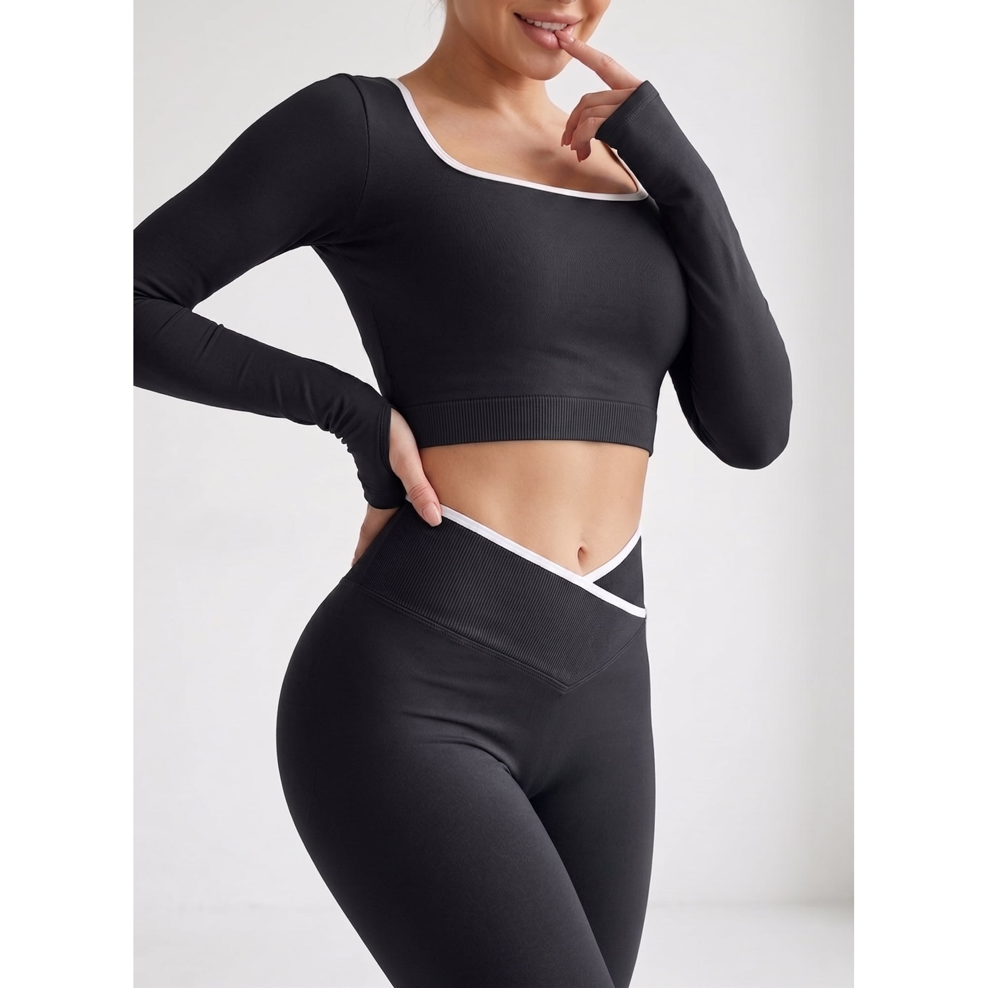 Flix Spa - Conjunto Yoga Mujer Flare Líneas Estilo Moderno - Yj320