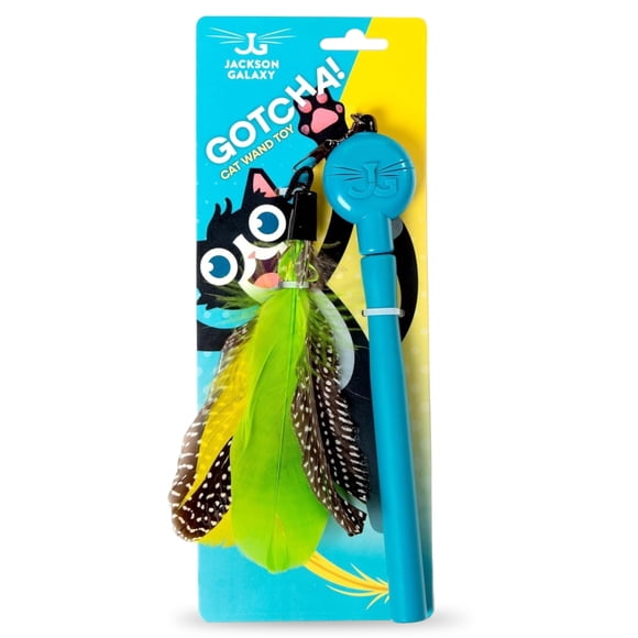 Varita de juego para gato Jackson Galaxy Gotcha! Tentador de plumas