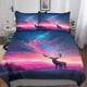 thumbnail image 1 of Funda nórdica con diseño de ciervo en 3D, suave, cómoda y transpirable, con diseño de animales salvajes. Funda de edredón para niñas y niños con almohada, 3 piezas, suave., 1 of 3