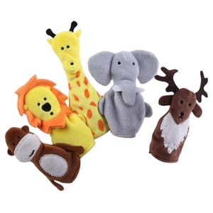 Bothyi - 5 Uds Marionetas De Dedo Tela Muñeco De Peluche Bebé Juguetes Educativos De Animales De Dibujos Animados