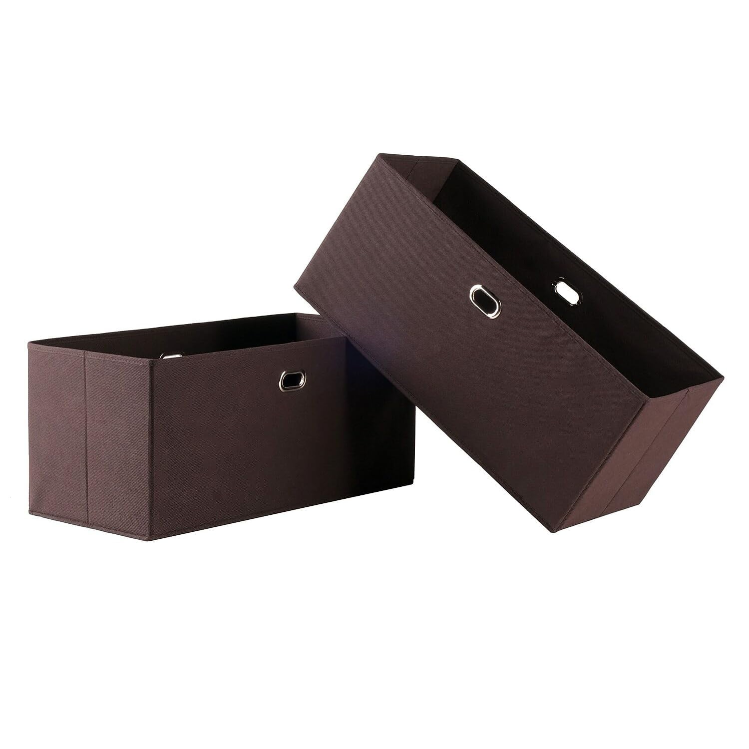 Cestas Plegables De Tela Winsome Torino Chocolate, 2 Piezas